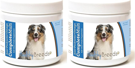 Healthy Breeds Australian Shepherd All in One Multivitamin Soft Chew 60 Count (Pack of 2)