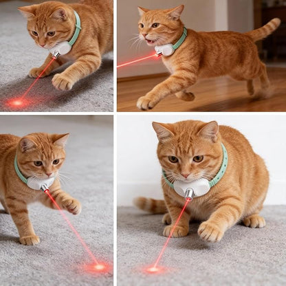 Walfront Automatic Interactive Cat Toy for Indoor Cats, USB Rechargeable Adjustable Height 9.1–13.4in with 2 Modes & 41° Angle, Hands-Free Chase Play for Kittens & Adult Cats, Fun Exercise