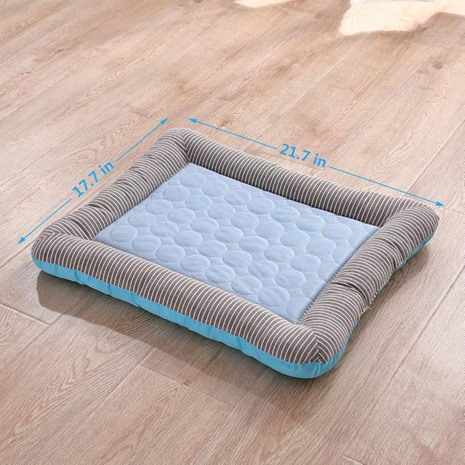 RPGT Summer Pet Self Cooling Mat No Electricity Required Kennel Bed Pad 18"x 22" Sleeping Mat Keeps Dogs and Cats Cool Ideal for Home and Travel