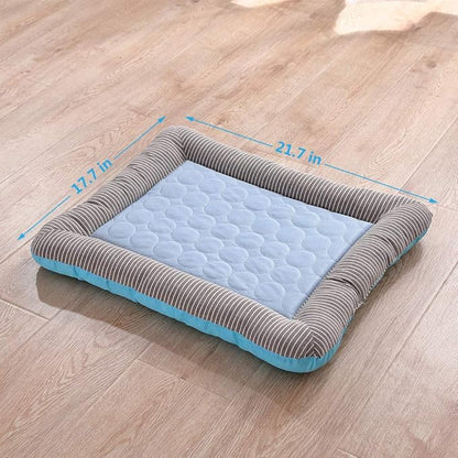 RPGT Summer Pet Self Cooling Mat No Electricity Required Kennel Bed Pad 18"x 22" Sleeping Mat Keeps Dogs and Cats Cool Ideal for Home and Travel