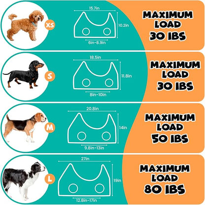 Dog Grooming Kit, Dog Grooming Supplies, Dog Grooming Hammock, Dog Grooming Harness, Dog Nail Clippers, Dog Nail Grinder, Hooks, Dog Hammock Kit for Nail Trimming/Hair Trimming(Coffee, M)