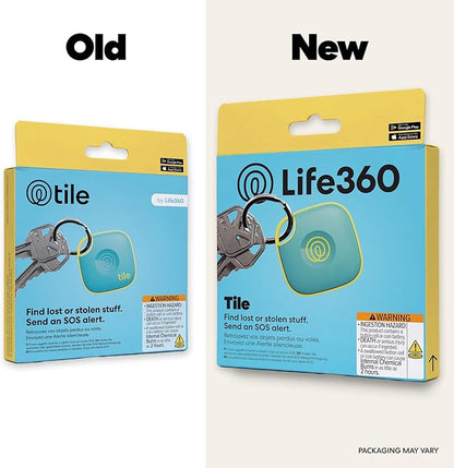 Life360 Tile - Bluetooth Tracker, Keys Finder and Item Locator for Keys, Bags and More. Phone Finder. Both iOS and Android Compatible. 1-Pack (Aqua Lemon)