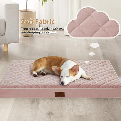 WNPETHOME Orthopedic Giant Dog Beds Large Sized Dog, Waterproof Extra Large Dogs Bed with Removable Washable Cover, Multi-Needle Quilting Dogs Crate Bed