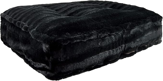 Bessie and Barnie Frosted Willow Extra Plush Shag Faux Fur Luxury Sicilian Rectangle Pet/Dog Bed (Multiple Sizes)