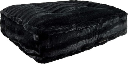 Bessie and Barnie Frosted Willow Extra Plush Shag Faux Fur Luxury Sicilian Rectangle Pet/Dog Bed (Multiple Sizes)