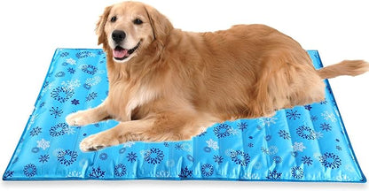 Dog Cooling Mat, Pet Washable Non-Toxic Summer Dogs Cats Cooling Pads Sleeping Kennel Mats Cool Ice Blanket for Indoor & Outdoor Dog Beach Essentials Gray 47.2 * 29.5IN