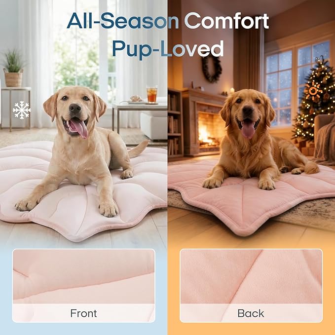Vagascape Dog Cooling Mat, Washable Pet Cooling Mat, 35" x 33" Thick & Durable Large Cooling Mat for Dogs, Portable Foldable Premium Cooling Pad for Indoor, Outdoor, Travel, Camping, Patio and Beach