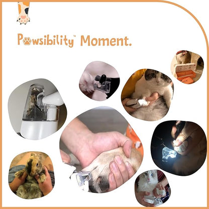 Pawsibility - Reinvented Pet Nail Clippers for Your Pal - [USB Rechargeable] - LED Light for Bloodline | Razor Sharp and Durable Blade | Vets Recommended Trimming Tool for Dogs and Cats - Green