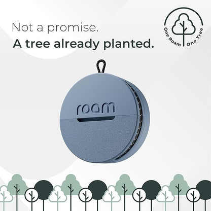 ROAM SMART TRACKER - Bluetooth Tracker & Item Locator for Keys, Luggage, Wallet, Kid & Pet Gear, (iOS, Android), No App or Subscription, Fast Setup, Waterproof | 1-Pack, Blue