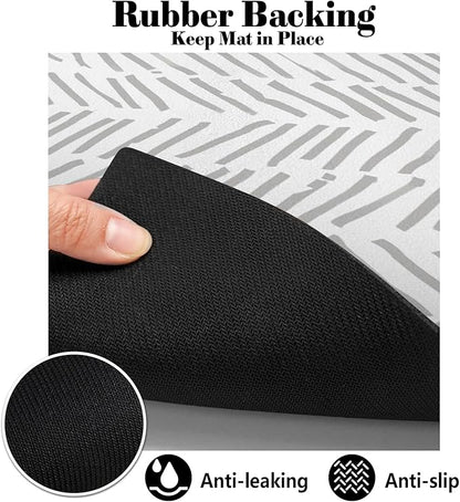 Dog Food Mats for Floors Absorbent, Pet Cat Food Mat - Quick Dry Dog Bowl Mats for Food and Water, Eco-Friendly Boho Pet Supplies