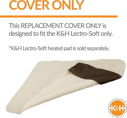 K&H Pet Products Lectro-Soft Outdoor Heated Cat Bed Replacement Cover, Fits K&H Lectro-Soft Small Beds (Heated Bed Sold Separately), Machine Washable Fleece Cover - 18 X 14in