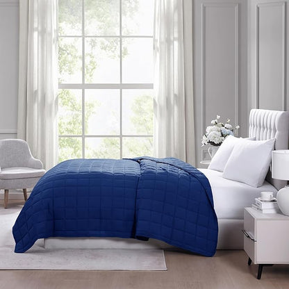 Casa Platino Navy Blue Blanket King Size – Pre Washed Lightweight Bed Blanket – Microfiber Down Alternative – Navy