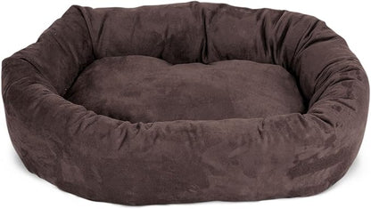Majestic Pet Villa 32 Inch Shredded Memory Foam Dog Bed for Medium Sized Dog 32x23x7 Inch–Orthopedic Pet Bed - Washable Medium Puppy Mat with Head Support-Navy