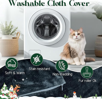 Pet Heating Pad 18x28 Inch, Safe Heated Pad for Dogs and Cats with 12 Level Timer