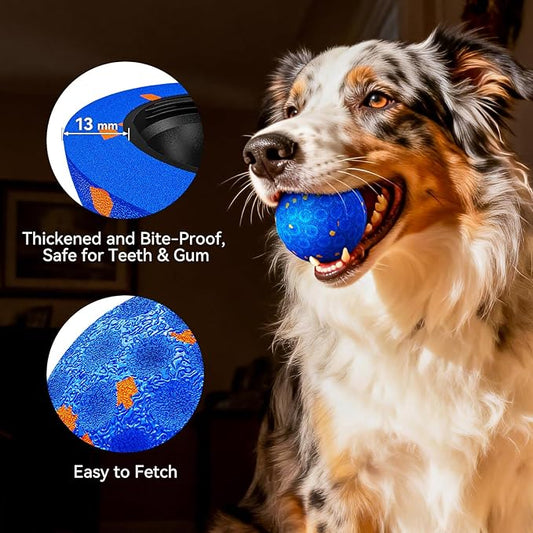 Interactive Dog Toys - Chew-Proof Dog Ball for Aggressive Chewers, Self-Moving Automatic Vibration with 3 Modes, IP54 Waterproof E-TPU, Ideal for Medium and Large Dogs