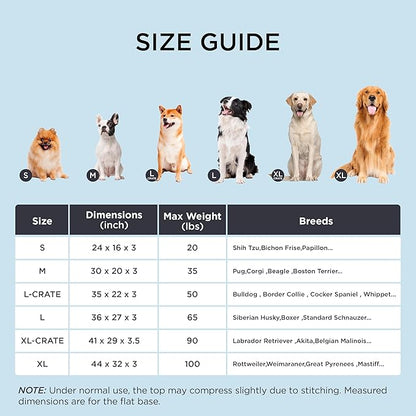 Bedsure Cooling Dog Beds Large Sized Dog - Extra-Large Comfy Flat Puppy Bed with Removable Washable Cover, Orthopedic Egg Crate Foam Pet Mat, Suitable for Pet Up to 100 lbs
