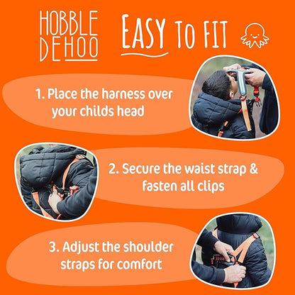 Hobble De Hoo Autism Safety Harness with leash for Kids 2–7 | Walking Safety Vest with Grab Handles for Wandering Prevention