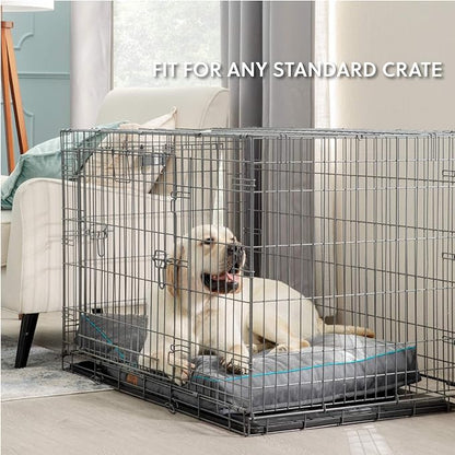 Bedsure XL Washable Dog Bed - 3 Inch Thicken Up to 100lbs Pet Mat Pillows with Removable Washable Cover, Grey