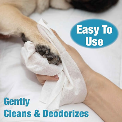 110 Pack Pet Grooming Wipes - Large & Extra-Large Sizes - Lavender, Aloe, & Unscented Variations - Hypoallergenic & Extra Durable - Perfect for Dogs & Cats, 8.6"x7.8"