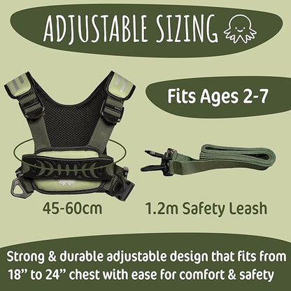 Hobble De Hoo Autism Safety Harness with leash for Kids 2–7 | Walking Safety Vest with Grab Handles for Wandering Prevention