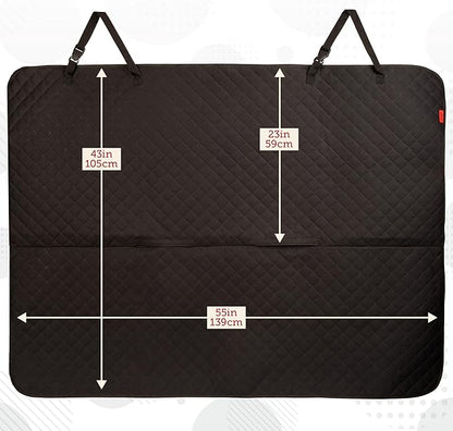 Lusso Gear Dog Car Seat Cover - Waterproof & Non-Slip Seat Protector - Universal Fit Truck & SUV Covers - Quick Install & Machine Washable Travel Accessory for Dogs - Black, Oxford Fabric