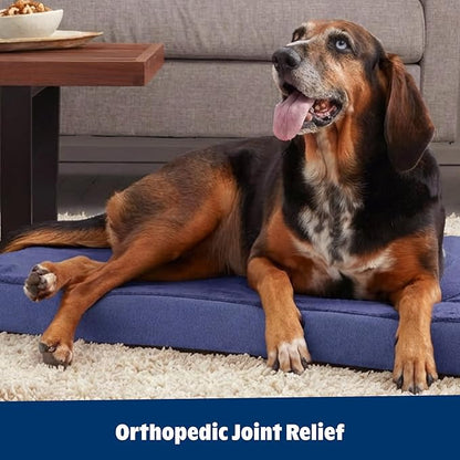 Barkbox Orthopedic Dog Bed with Memory Foam - Comfortable, Durable & Machine Washable Pet Bed - Small - Navy