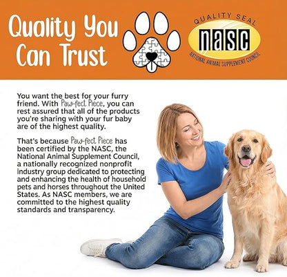 Paw-FECT Piece 8-in-1 Natural Dog Multivitamin Chews, Dog Supplement for Hips & Joints, Skin & Coats, Digestion, Immune Support, Omega 3, Anitoxidents, for All Ages and Breeds, Chicken-120 Count