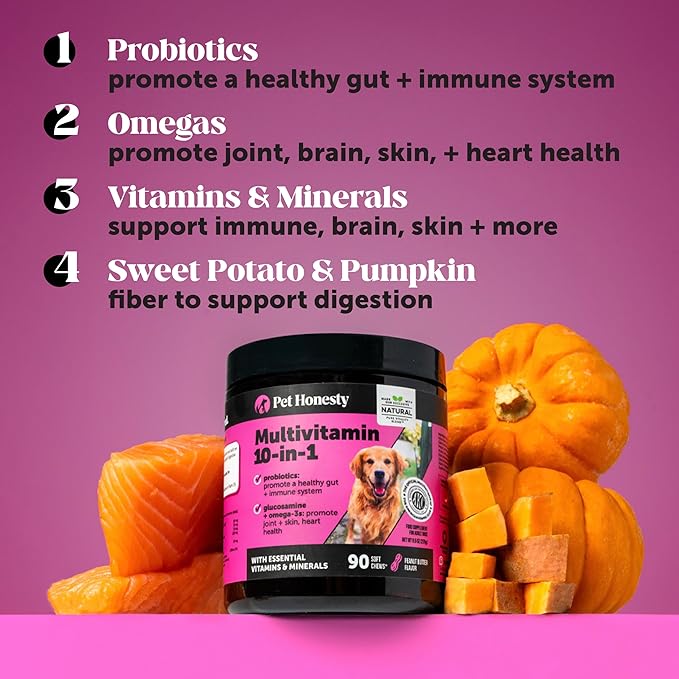 Pet Honesty Health & Allergy Relief Duo — Multivitamin 10-in-1 Chews (90 ct) + Allergy & Itch Relief Chews (90 ct)