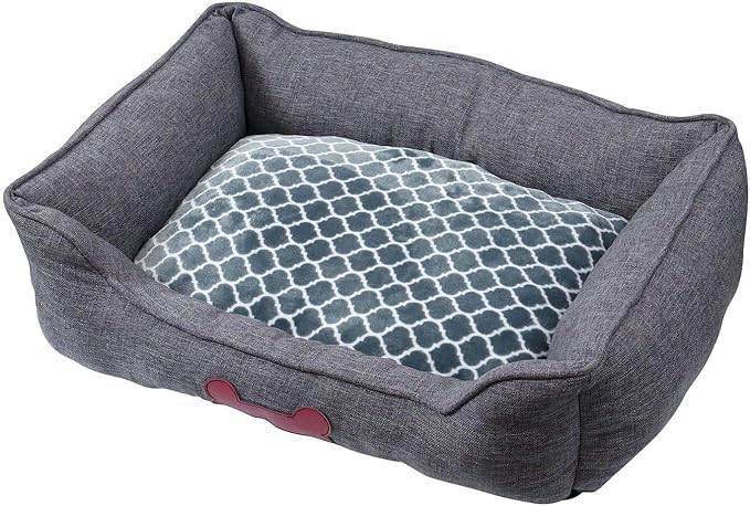 – Premium Dog or Cat Bed | Large Dog Bed Measures 30 x 23 x 7, Perfect for Pets up to 55 lbs. | 100% Polyester Pet Bed | Charcoal Gray