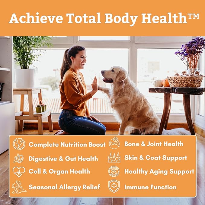 Wholistic Pet Organics Canine Complete - Dog Multivitamin Powder - 4 Lb - Daily Dog Vitamins and Supplements for Homemade Food - Immune System, Skin, Coat & Overall Health - All Breeds - 180 Scoops