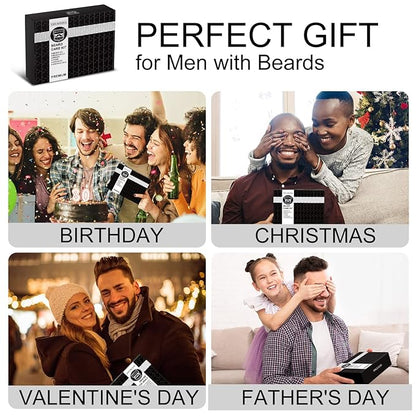 MALE GOD Beard Kit, Beard Growth Kit w/Natural Ingredients Beard Oil & Balm, Men's Care & Grooming Set w/Beard Brush & Comb, Anniversary | Birthday Gifts for Men, Him, Husband, Boyfriend, Dad