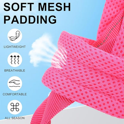 BEAUTYZOO Dog Harness for Small Dogs, No Pull Dog Harness and Leash Set, Soft Escape Proof Puppy Vest Harness with Handle, Reflective Lightweight Step in Harness for Girl Boy Dogs, Pink XS