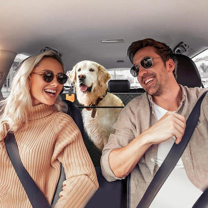 PROZAR Dog Car Seat Cover for Back Seat, Hard Bottom Back Seat Extender for Dog, Back Seat Pet Cover for Dogs - Supports 400lbs, Waterproof Heavy Duty Scratch Dog Hammock for Car SUV and Small Truck
