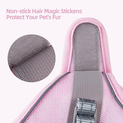 Solmoony Sparkly XXS Dog Harness and Leash Set, Step in Soft Light Puppy Vest, Breathable Reflective Pet Harness for Walking, Puppy Harness for Small Dogs Cats (Pink, XXS)