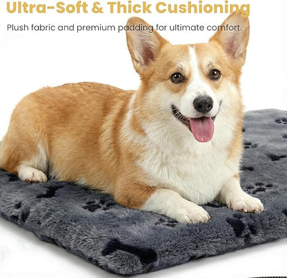 Pet Heating Pad for Cats Dogs Indoor & Sheltered Outdoor Waterproof Heated Cat Bed Heated Dog Bed Chew Resistant Cord Constant Temperature Gray Paw Print 20 x 16 Inch