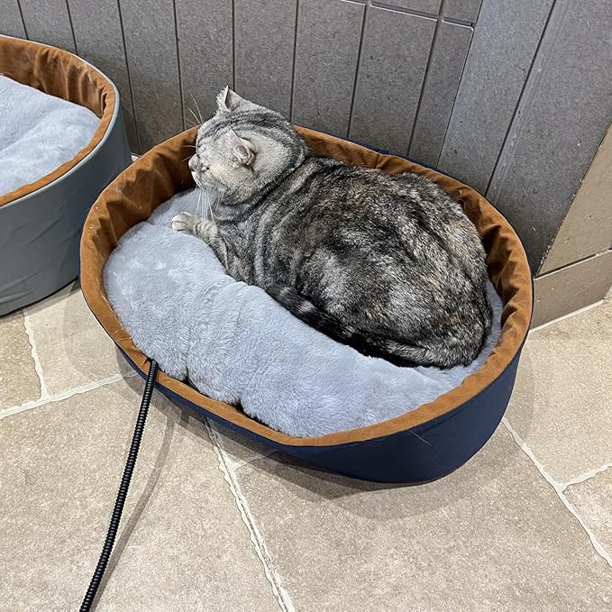 USB Pet Heating Pad – Turns Any Pet Bed Heated (Use Inside Bed), 5V/2A Required, 5-Temp & Timer, 140°F Auto Shut-Off, Waterproof Warmer for Cats/Dogs, Power Bank/Wall/Car Powered (8"x11.5")