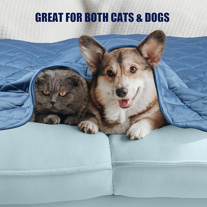 Tuiskusa Premium Cooling Blanket for Dogs Pet Cooling Pads Washable Pet Cool Mat for Cats Hot Weather Puppy Lightweight Throw Calming Pad(40x60 inches)