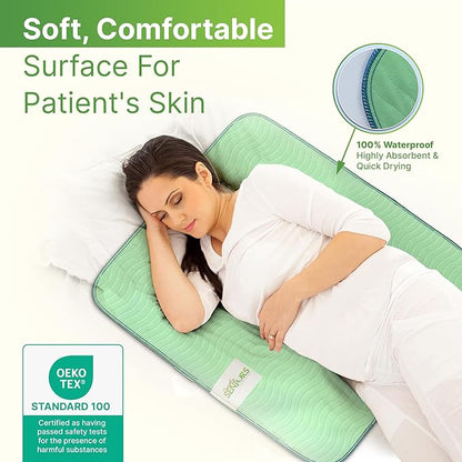 Bed Pads Washable Waterproof 34"x36"- Pack of 2 Incontinence Bed Pads & Washable Pee Pads for Adults - Dementia Products for Elderly & Elderly Assistance Products - Reusable Pee Pads for Dogs & Kids