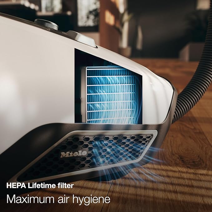 Miele Blizzard CX1 Pure Suction Bagless Canister Vacuum Cleaner with AllTeQ Universal Floorhead and Parquet Twister Floorhead, 1200 W, Graphite Gray – 10829430