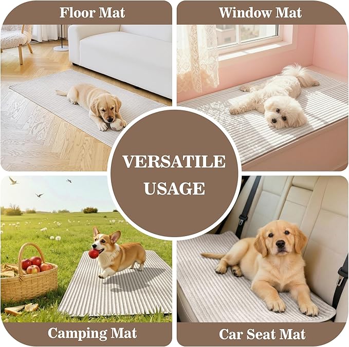 MYSKY HOME Couch Cover L Shape, 100% Waterproof Couch Cover, Couch Covers for Dogs, Non Slip Couch Covers for 3 Cushion Sofa Pet Friendly, Soft Sofa Slipcover Dog Bed Cover Protector, Oat, 35"x70.9"