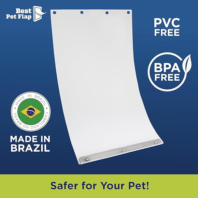 Best Pet Flap XL Replacement Dog Door Flap Compatible with Ideal Pet Products Ruff Weather - Measures 9.75" x 17" Longer Lasting, Most Energy Efficient, Less Shrinkage, BPA Free (Pack of 2)