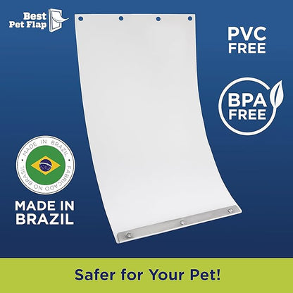 Best Pet Flap XL Replacement Dog Door Flap Compatible with Ideal Pet Products Ruff Weather - Measures 9.75" x 17" Longer Lasting, Most Energy Efficient, Less Shrinkage, BPA Free (Pack of 2)