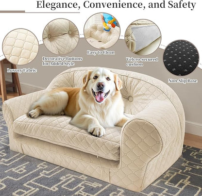 Dog Sofa Bed, Luxury Pet Couch with Removable Cover,Soft and Comfortable Dog Bed Mat for Small and Medium Dogs or Cats