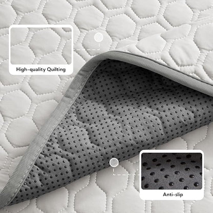 Soulbond Backseat Dog Cooling Mat for Cars - 24.5"x52" Washable Back Seat Self Cooling Pad for Cat & Puppy, QMAX>0.3, Non-Slip Cold Pet Bed Backseat Extender for Cars, SUVs, Trunks, Light Gray
