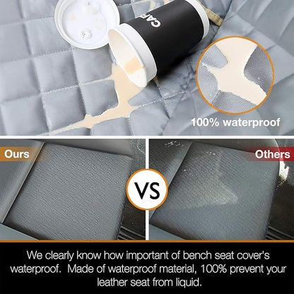 iBuddy Car Seat Cover Waterproof Back Seat Cover for Kids and Dogs Without Smell Heavy Duty and Nonslip Rear Seat Protector Non Stick Fur Bench Seat Cover for SUV Van Easy to Install Machine Washable