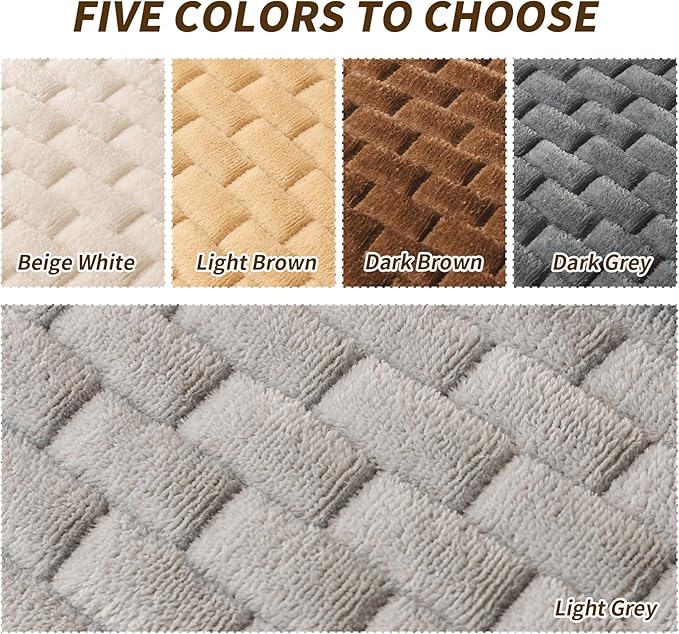 Couch Covers for Dogs Washable, Velvet Dog Couch Cover Protector, Fuzzy Plush Pet Sofa Cover for 3 Cushion Couch, Sofa Covers for Pets(1PC,Light Grey,27.6"x82.7",3 Seater Sofa Pad Cover)