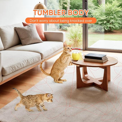 Pawingcat Cat Laser Toy Automatic Dual Laser Points Interactive Cat Enrichment Toys for Indoor Cats 3 Modes Lazer for Cats Birthday Gift