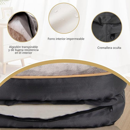 JOYELF Medium Memory Foam Dog Bed Orthopedic Dog Bed & Sofa with Removable Washable Cover and Squeaker Toy as Gift