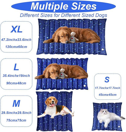 Dog Cooling Mat, 35.4" x 18.9", Cooling Mat for Dogs and Cats, Suitable for All Types of Pets, Durable Cooler Fabric for Better Cool Sensation, Keeping Pets Cool in Summer Heat (Dewdrop)