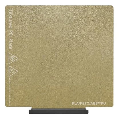 HzdaDeve AD5X Build Plate with Handle for 5M/5M Pro/AD5X Double Sided Textured Board Heated Bed Spring Steel Flexible Platform Glue-Free Printing for FLASHFORGE 3D Printer (Gold)